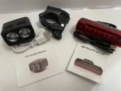 Cykellygter Cykellygte Sæt Y15/A02 Bestående Af LED Forlygte Og Baglygte - Cykelstellet